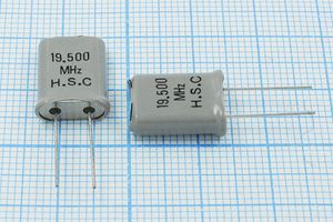 Кварцевый резонатор 19,5 МГц - 19500 HC49U 30 1Г +SL (HSC)