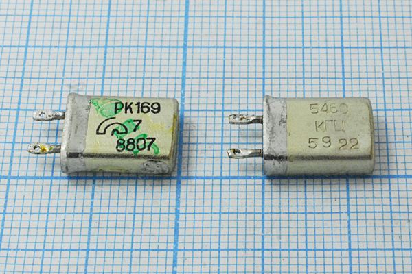 Кварцевый резонатор 5,46 МГц - 5460 МВ S РК169МВ 1Г (5460КГЦ РК169)