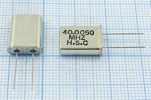 Кварцевый резонатор 40,005 МГц - 40005 HC49U S 3Г (40.0050 MHZ H.S.C)