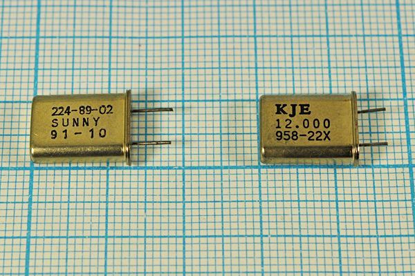 Кварцевый резонатор 12 МГц - 12000 HC49U 1Г (разная)