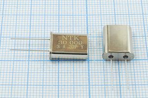 Кварцевый резонатор 30 МГц - 30000 HC49U 20 25 1Г (NTK) Кварцевый резонатор 30 МГц - 30000 HC49U 20 25 1Г (NTK)