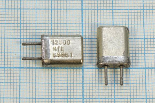 Кварцевый резонатор 12,5 МГц - 12500 HC25U S 50 100/-30~60C РК353МА-9БХ 1Г