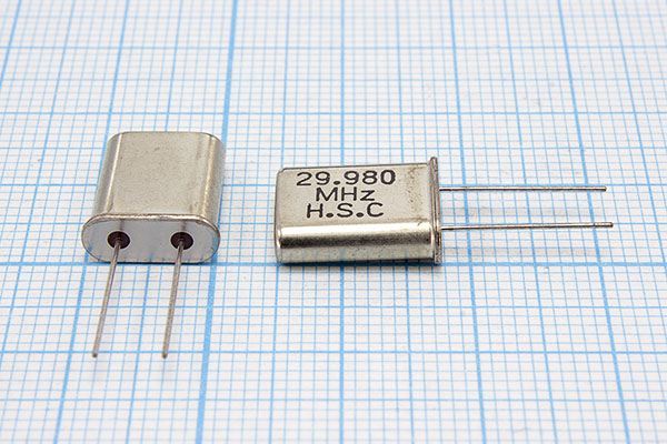 Кварцевый резонатор 29,98 МГц - 29980 HC49U 20 3Г (HSC)