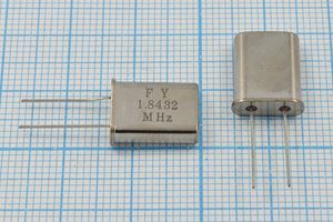 Кварцевый резонатор 1,8432 МГц - 1843,2 HC49U 30 15 100/-60~85C 1Г +IS 400 Ом Кварцевый резонатор 1,8432 МГц - 1843,2 HC49U 30 15 100/-60~85C 1Г +IS 400 Ом