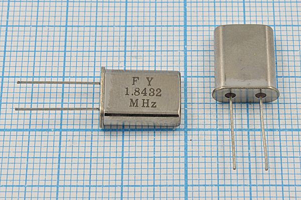 Кварцевый резонатор 1,8432 МГц - 1843,2 HC49U 30 30 1Г (FY)