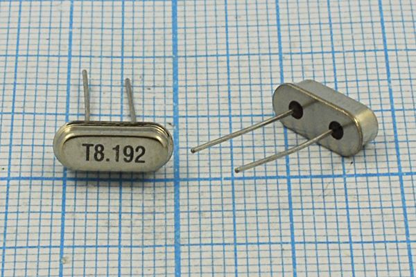 Кварцевый резонатор 8,192 МГц - 8192 HC49S3 20 30 50/-20~70C S[FT] 1Г (T8.192)