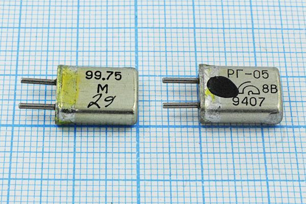 Кварцевый резонатор 99,75 МГц - 99750 HC25U РГ05МА 5Г