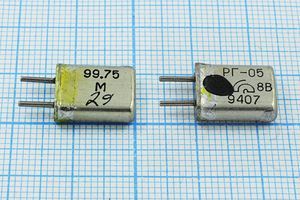 Кварцевый резонатор 99,75 МГц - 99750 HC25U РГ05МА 5Г Кварцевый резонатор 99,75 МГц - 99750 HC25U РГ05МА 5Г
