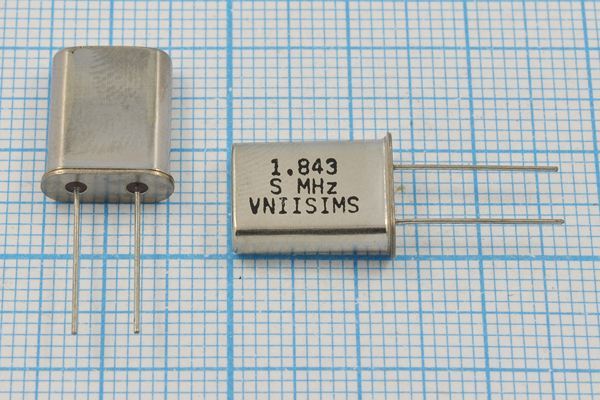 Кварцевый резонатор 1,8432 МГц - 1843,2 HC49U S 15 30/-40~70C РПК01МД-6ВС 1Г