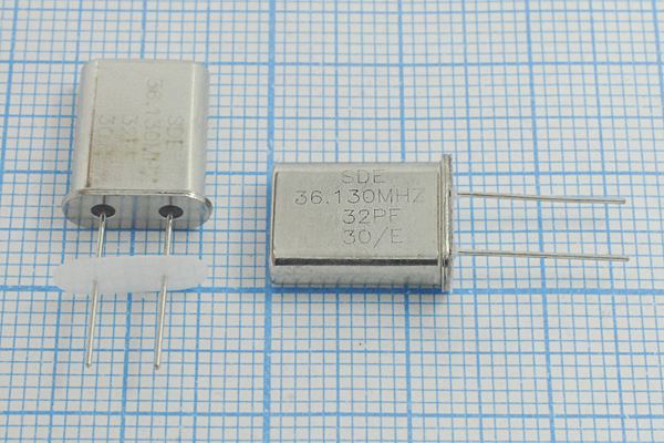 Кварцевый резонатор 36,13 МГц - 36130 HC49U 32 10 30/-40~70C 49U[SDE] 3Г +IS