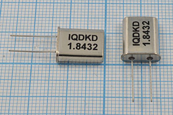 Кварцевый резонатор 1,8432 МГц - 1843,2 HC49U 16 HC49 1Г (IQDKD)