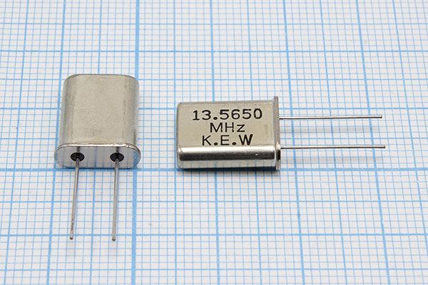Кварцевый резонатор 13,565 МГц - 13565 HC49U 20 1Г (KEW)