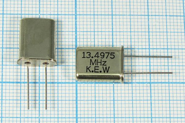 Кварцевый резонатор 13,4975 МГц - 13497,5 HC49U 20 1Г (KEW)