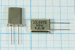 Кварцевый резонатор 13,4975 МГц - 13497,5 HC49U 20 1Г (KEW)