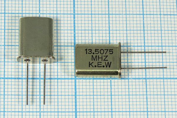 Кварцевый резонатор 13,5075 МГц - 13507,5 HC49U 20 1Г (KEW)