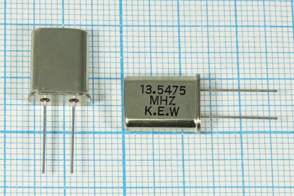Кварцевый резонатор 13,5475 МГц - 13547,5 HC49U 20 1Г (KEW)