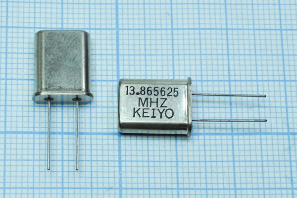 Кварцевый резонатор 13,865625 МГц - 13865,625 HC49U 20 1Г (KEIYO)