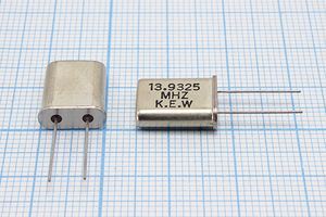 Кварцевый резонатор 13,9325 МГц - 13932,5 HC49U 20 1Г (KEW)