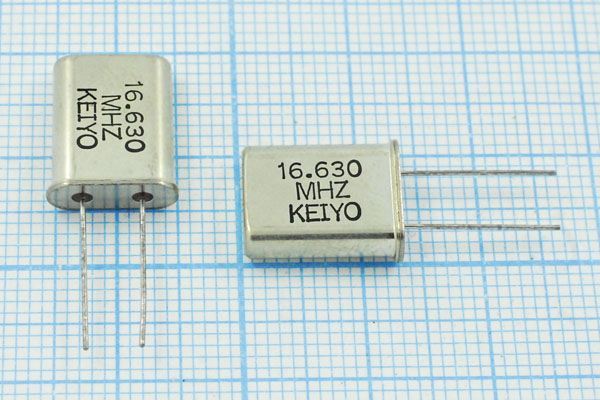 Кварцевый резонатор 16,63 МГц - 16630 HC49U 20 1Г (KEIYO)