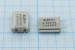 Кварцевый резонатор 4,433709 МГц - 4433,709 HC49U S 1Г 4мм (KJE4.433709) Кварцевый резонатор 4,433709 МГц - 4433,709 HC49U S 1Г 4мм (KJE4.433709)