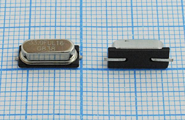 Кварцевый резонатор 33 МГц - 33000 SMD49S4 16 20 50/-40~85C 1Г (33.0FUL16)