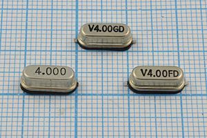 Кварцевый резонатор 4 МГц - 4000 SMD49S4 1Г (разная)