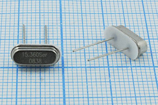 Кварцевый резонатор 15,36 МГц - 15360 HC49S3 S 20 50/-40~85C 1Г +IS (15.360Ser