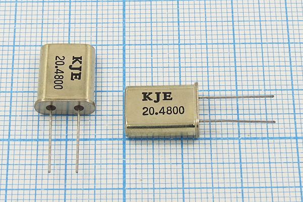 Кварцевый резонатор 20,48 МГц - 20480 HC49U 24 1Г (KJE)