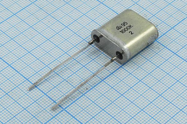Кварцевый резонатор 1 МГц - 1000 HC33U S 15 50/-40~70C ББ-6ВУ 1Г 400 Ом