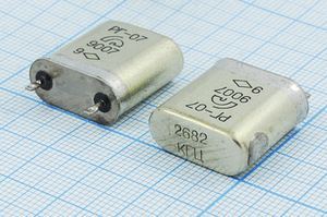 Кварцевый резонатор 2,682 МГц - 2682 БВ S 15 50/-60~85C РГ07БВ-6ДУ 1Г Кварцевый резонатор 2,682 МГц - 2682 БВ S 15 50/-60~85C РГ07БВ-6ДУ 1Г