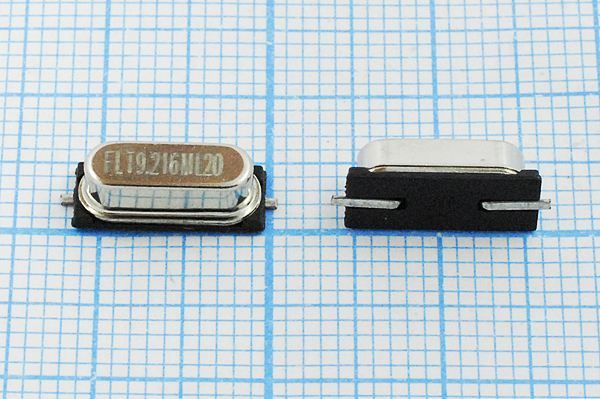 Кварцевый резонатор 9,216 МГц - 9216 SMD49S4 20 30 30/-20~70C HC-49SMA 1Г