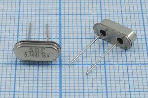 Кварцевый резонатор 6,144 МГц - 6144 HC49S3 16 20 30/-20~70C 49S[SDE] 1Г
