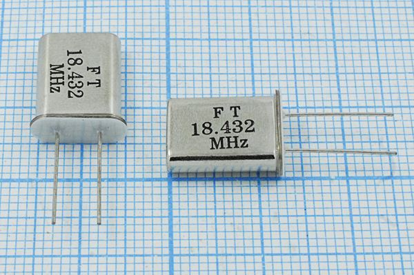 Кварцевый резонатор 18,432 МГц - 18432 HC49U S 30 30/-20~70C U[FT] 1Г +IS (FT)