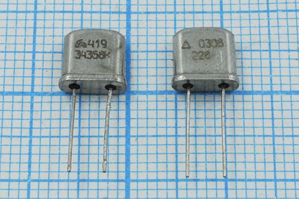 Кварцевый резонатор 34,368 МГц - 34368 UM5 S 50 РК419МН 1Г (419 34368К)