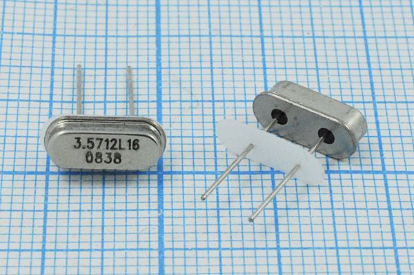 Кварцевый резонатор 3,5712 МГц - 3571,2 HC49S3 16 20 50/-40~85C 1Г +IS