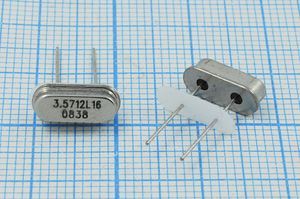 Кварцевый резонатор 3,5712 МГц - 3571,2 HC49S3 16 20 50/-40~85C 1Г +IS Кварцевый резонатор 3,5712 МГц - 3571,2 HC49S3 16 20 50/-40~85C 1Г +IS