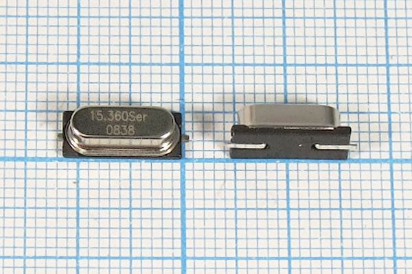 Кварцевый резонатор 15,36 МГц - 15360 SMD49S4 S 20 50/-40~85C 1Г (15.360Ser)