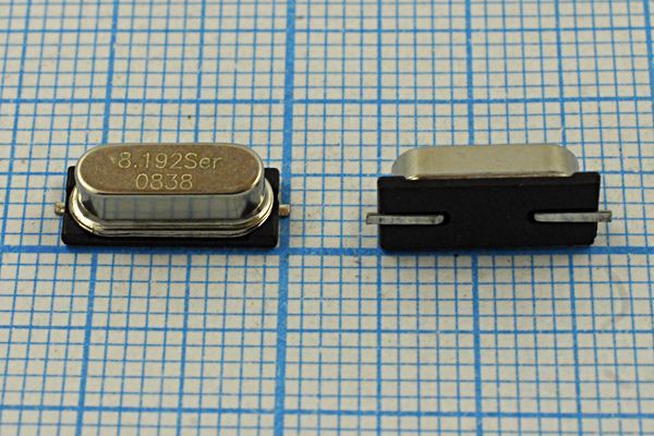Кварцевый резонатор 8,192 МГц - 8192 SMD49S4 S 20 50/-40~85C 1Г (8.192Ser)