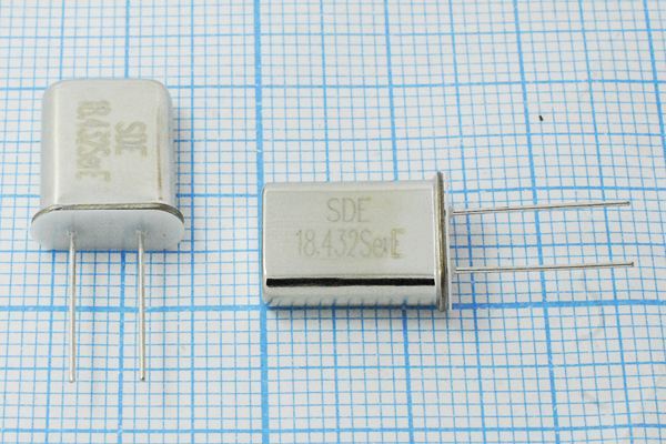 Кварцевый резонатор 18,432 МГц - 18432 HC49U S 10 30/-40~85C 49U[SDE] 1Г +IS