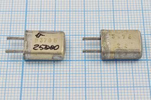 Кварцевый резонатор 25 МГц - 25000 HC25U S МА 1Г (П376Б)