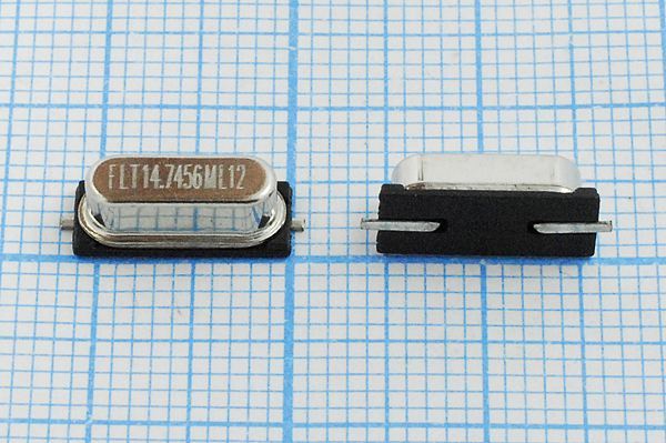 Кварцевый резонатор 14,7456 МГц - 14745,6 SMD49S4 12 30 30/-20~70C HC-49SMA 1Г