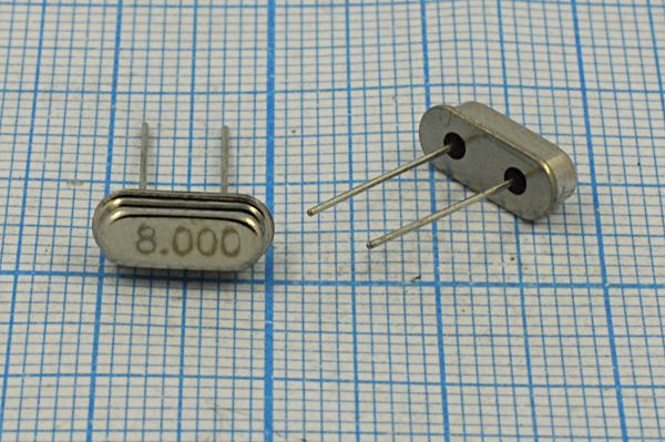 Кварцевый резонатор 8 МГц - 8000 HC49S3 16 30 1Г (8.000)