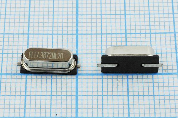 Кварцевый резонатор 7,9872 МГц - 7987,2 SMD49S4 20 30 30/-20~70C HC-49SMA 1Г