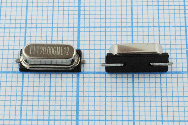 Кварцевый резонатор 20,006 МГц - 20006 SMD49S4 12 30 30/-20~70C HC-49SMA 1Г