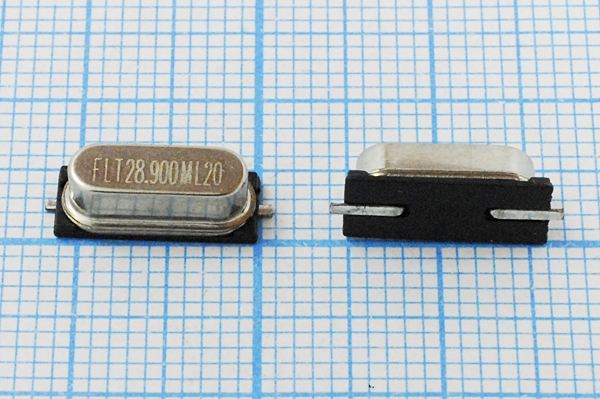 Кварцевый резонатор 28,9 МГц - 28900 SMD49S4 20 20 20/-20~70C HC-49SMA 1Г