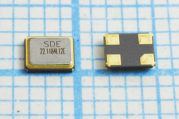 Кварцевый резонатор 22,1184 МГц - 22118,4 SMD03225C4 12 10 30/-40~85C SMD3225 1Г
