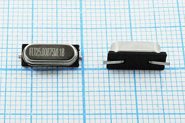 Кварцевый резонатор 25,00875 МГц - 25008,75 SMD49S4 18 30 30/-20~70C HC-49SMA 1Г