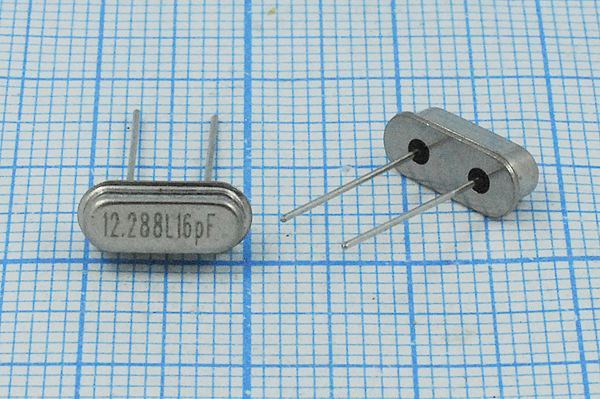 Кварцевый резонатор 12,288 МГц - 12288 HC49S3 16 20 50/-40~85C 1Г (12.288L)