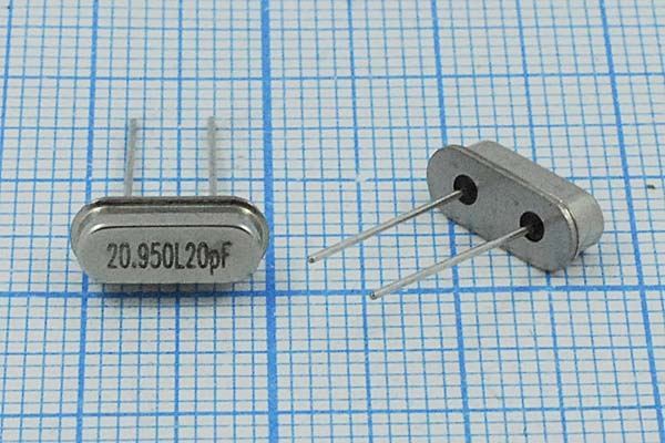 Кварцевый резонатор 20,95 МГц - 20950 HC49S3 20 20 50/-40~85C 1Г (20.950L20pF)