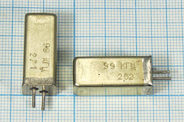 Кварцевый резонатор 0,099 МГц - 99 УГ РГ01 1Г 11x11x25